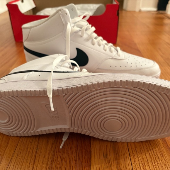 Nike Court Vision Mid White Black size 14 VGUC with box - Picture 3 of 7